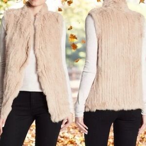 Love Token Rabbit Fur & Knit Vest